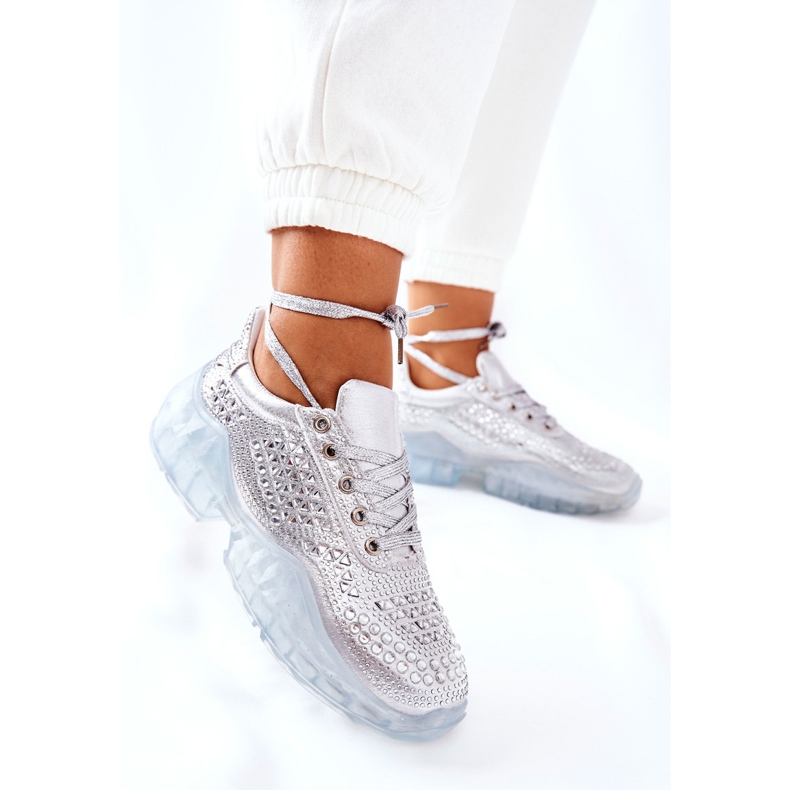 Sportschuhe mit Zirkonia Lu Boo Silber 2