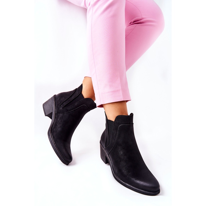 Schwarze Stiefel auf High Heel Sergio Leone BT620 2