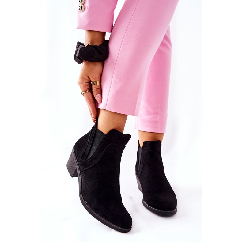 Schwarze Stiefel auf High Heel Sergio Leone BT620 1