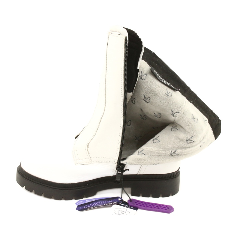 Weiß Damenstiefel Caprice 9-25454-27 108 Weiß Naplak schwarz 3