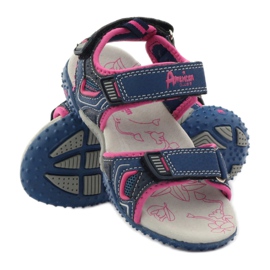 American Club American 1617 Sport Mädchensandalen mehrfarbig rosa 3