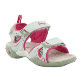 American Club American 1617 Sport Mädchensandalen weiß rosa 1