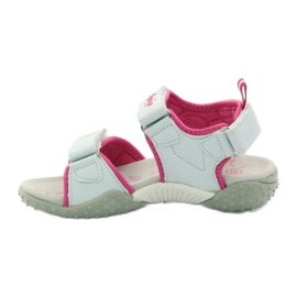 American Club American 1617 Sport Mädchensandalen weiß rosa 2