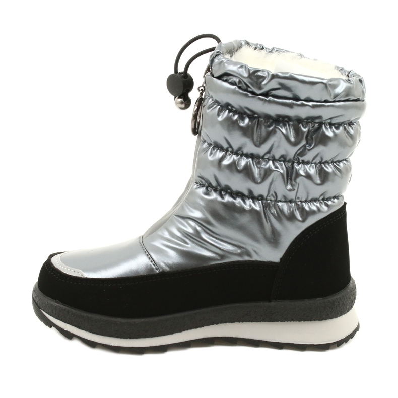 Evento Schneestiefel Kniehohe Stiefel für Kinder Miss❤E 21DZ23-4324 Grau schwarz silber- 5