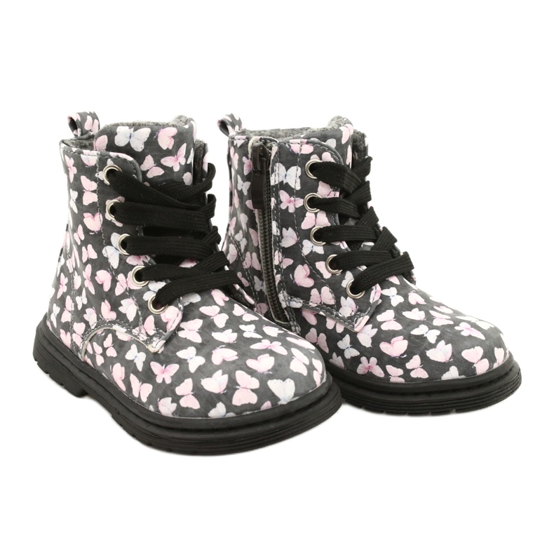 Miss Fräulein Stiefel 21DZ23-4342 blau rosa grau 3