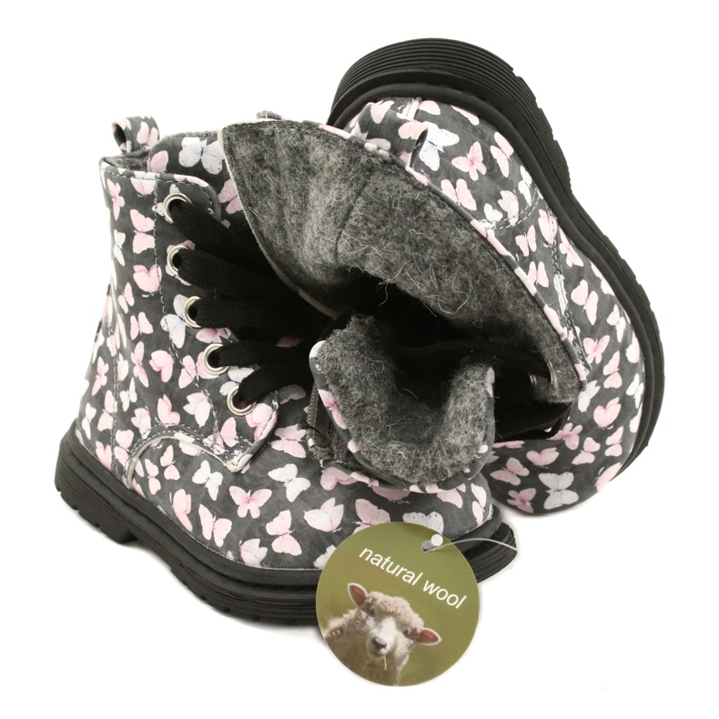 Miss Fräulein Stiefel 21DZ23-4342 blau rosa grau 4