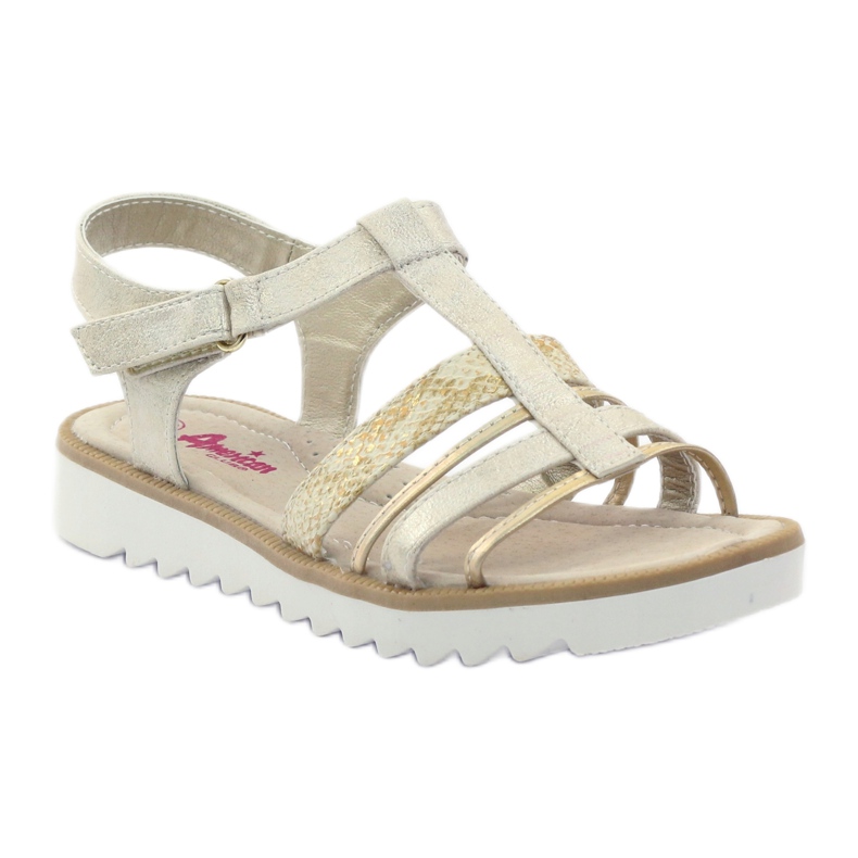 American Club Amerikanische 16903 Gladiatorensandalen rosa 1