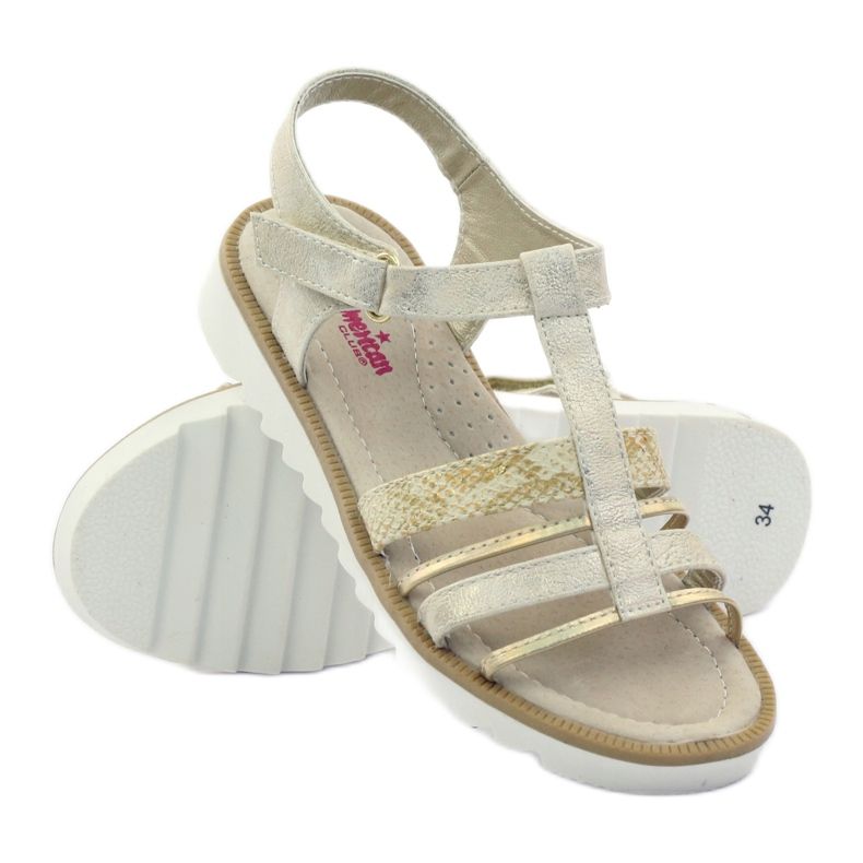 American Club Amerikanische 16903 Gladiatorensandalen rosa 3