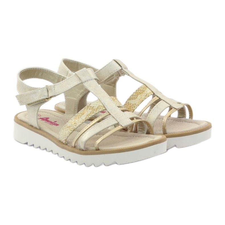 American Club Amerikanische 16903 Gladiatorensandalen rosa 4