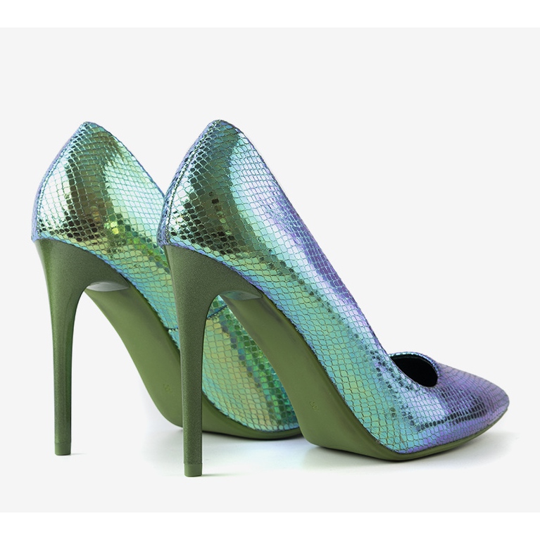 Audreys blau schillernde Absätze 1