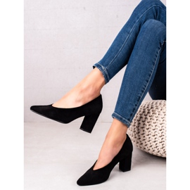 VINCEZA Wildlederpumps schwarz 1