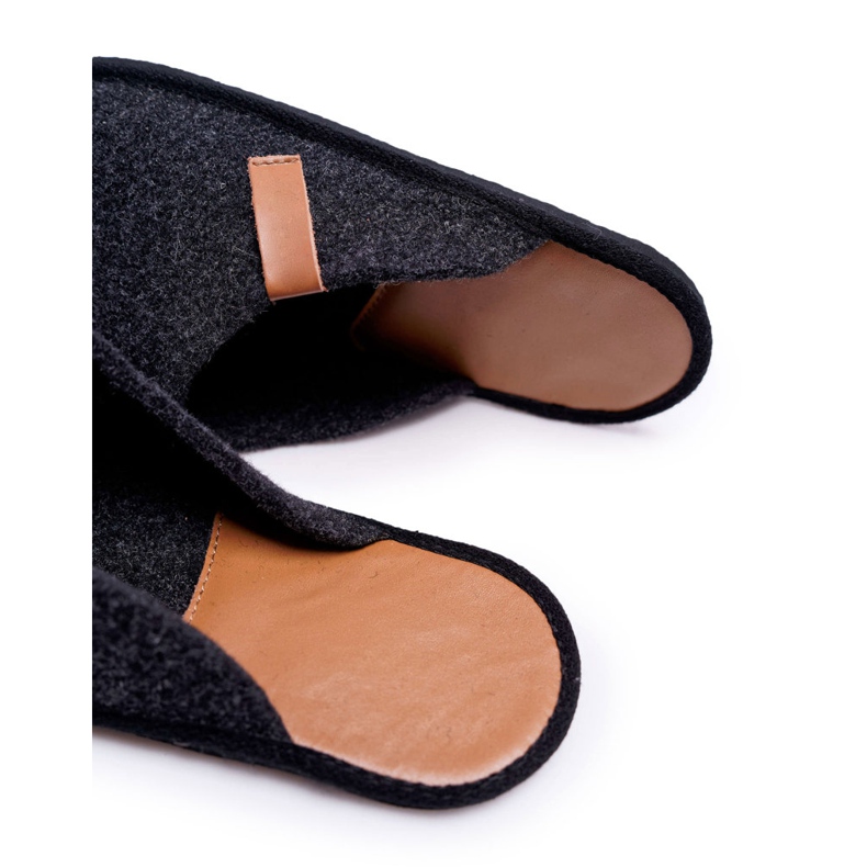 Big Star Herren Hausschuhe Panto Fino II167009 Schwarz-Braun 1