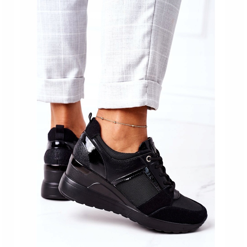 Sneakers mit Keilabsatz Vinceza 10606 Schwarz 4