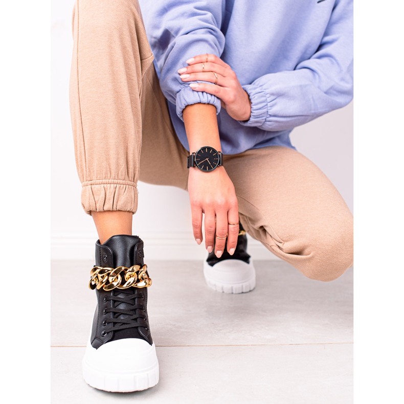 Seastar High-Top-Sneaker mit Kette schwarz 1