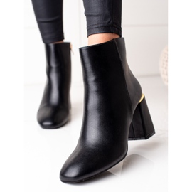 Diamantique Elegante Stiefel mit goldenem Einsatz schwarz 2