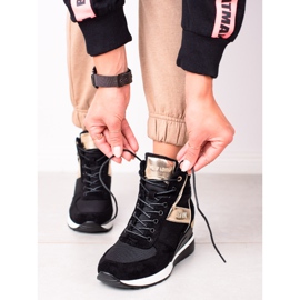 W. Potocki Turnschuhe auf Keil-Potocki schwarz 1