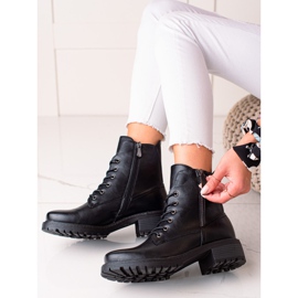 W. Potocki Klassische Potocki-Booties zum Schnüren schwarz 1