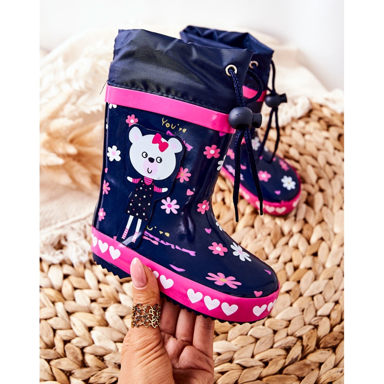 Kinder-Gummigaloschen Marineblau Zinstina's Bear navy blau 1