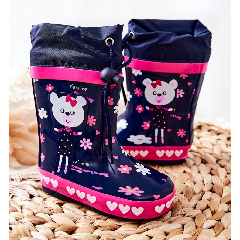 Kinder-Gummigaloschen Marineblau Zinstina's Bear navy blau 2