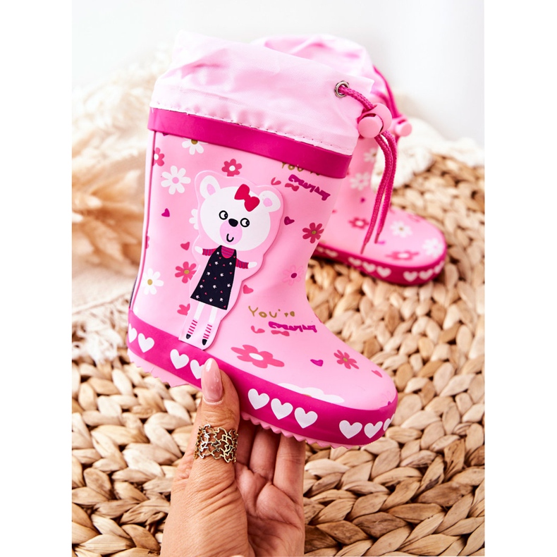 Rosa Gummigaloschen für Kinder Zinstina's Bear 1