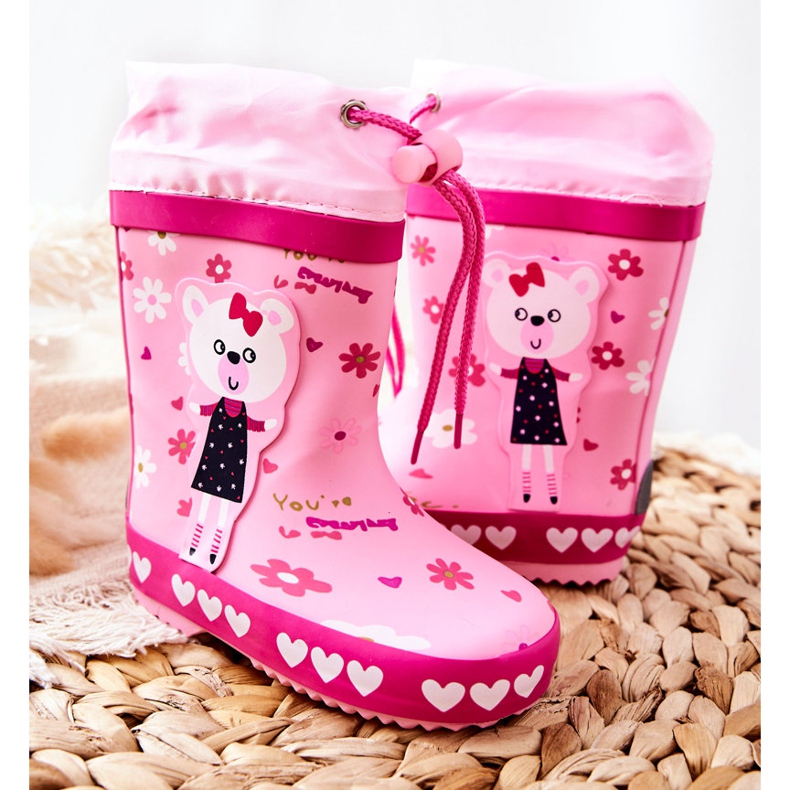 Rosa Gummigaloschen für Kinder Zinstina's Bear 2