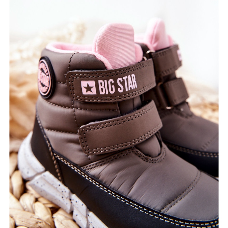 Kinder Schneeschuhe Memory Foam Big Star II374071 Szare schwarz grau 1