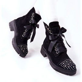 Lewski Shoes Wildlederstiefel Workery Lewski Schuhe Gebunden 3069 Schwarz 2