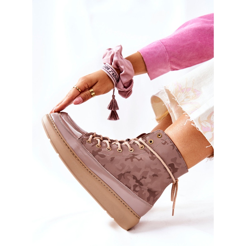 Lewski Shoes Sport Lederschuhe Lewski 3034 Beige Camo 2