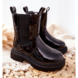 FR1 Kinderstiefel Warm Lackiert Schwarz Aletris 1