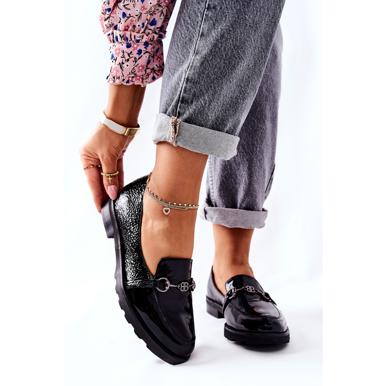 Lederschuhe Nicole Lackiert Schwarz 2667 1