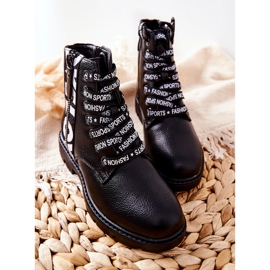 Vinceza Kinderstiefel Workers Schwarz Pomeroy 1