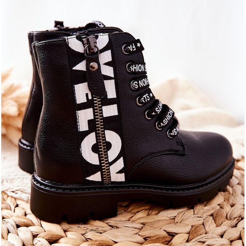 Vinceza Kinderstiefel Workers Schwarz Pomeroy 2