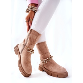 FB2 Wildlederstiefel Workers Beige Hellio 2