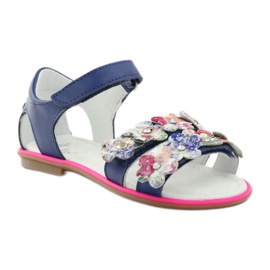 Gladiatorensandalen Bartek 19168 marineblau mehrfarbig rosa mehrfarbig 1