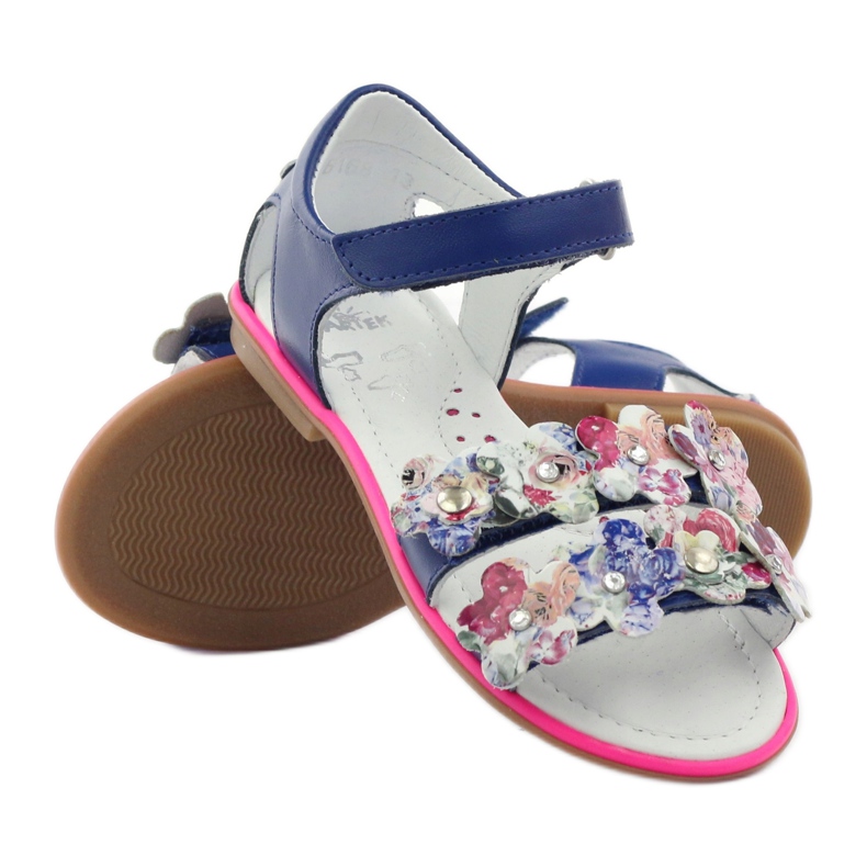 Gladiatorensandalen Bartek 19168 marineblau mehrfarbig rosa mehrfarbig 3