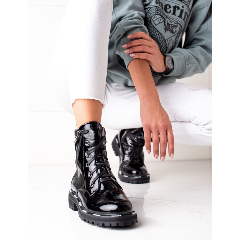 Lederstiefel von Artiker schwarz 1