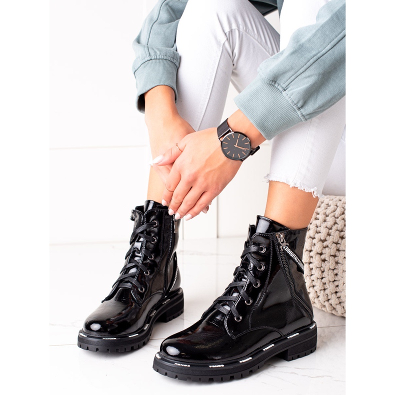 Lederstiefel von Artiker schwarz 2