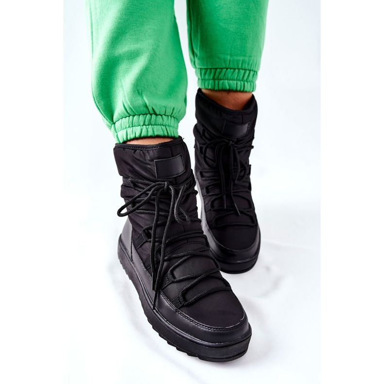 S.Barski Damen Schwarz Warme Schneestiefel Cironeus 2