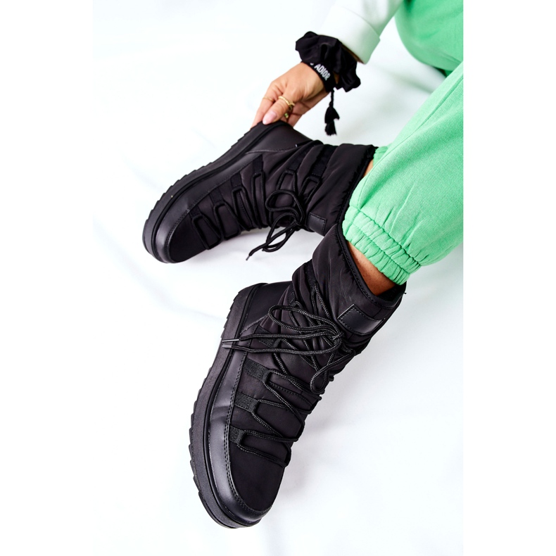 S.Barski Damen Schwarz Warme Schneestiefel Cironeus 1