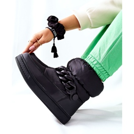 S.Barski Schwarze Khariche Warme Schneestiefel für Damen 2