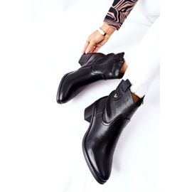 S.Barski Schwarze Palile isolierte Damenstiefel 1