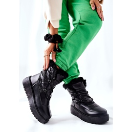 S.Barski Schwarze Gordian Damen Schwarze Warme Schneestiefel 2