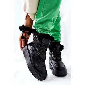 S.Barski Schwarze Gordian Damen Schwarze Warme Schneestiefel 1