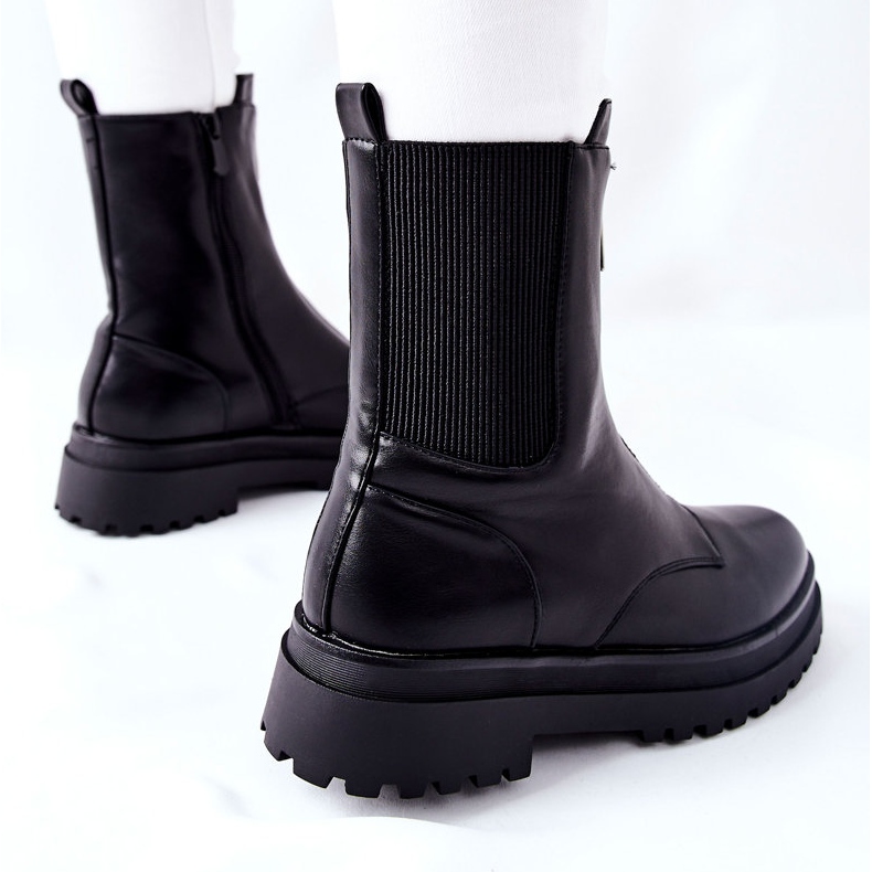Vinceza Warme schwarze Assuh Stiefel für Damen 1