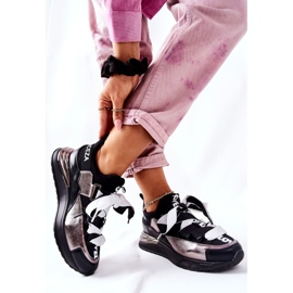 Vinceza Sportschuhe Sneakers Schwarz und Silber Dexla 2