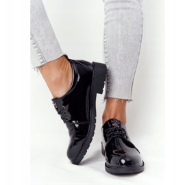 S.Barski Damen Oxfords Lacquered Lacquered Schuhe S. Barski Black schwarz 3