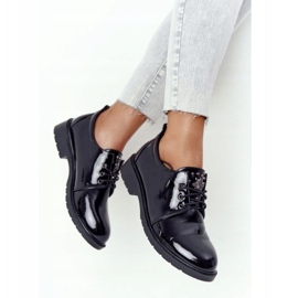 S.Barski Damen Oxfords Lacquered Lacquered Schuhe S. Barski Black schwarz 4