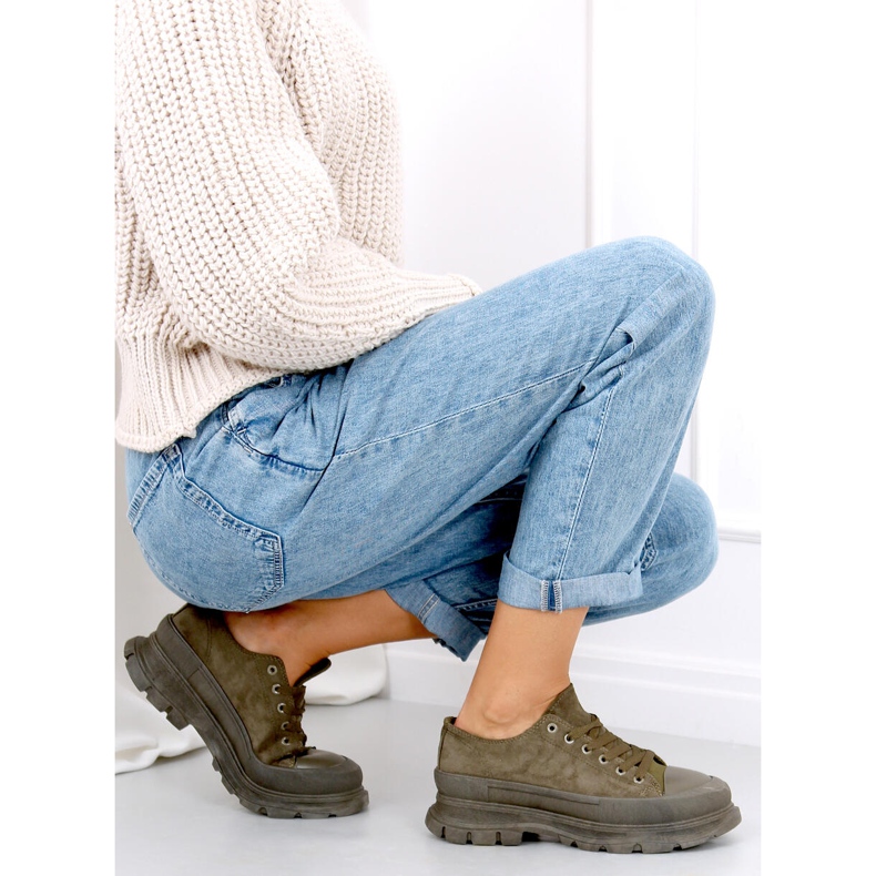 Lily Green Sneakers mit hohen Sohlen grün 1