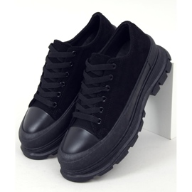 Lily Black Sneakers mit hohen Sohlen schwarz 1