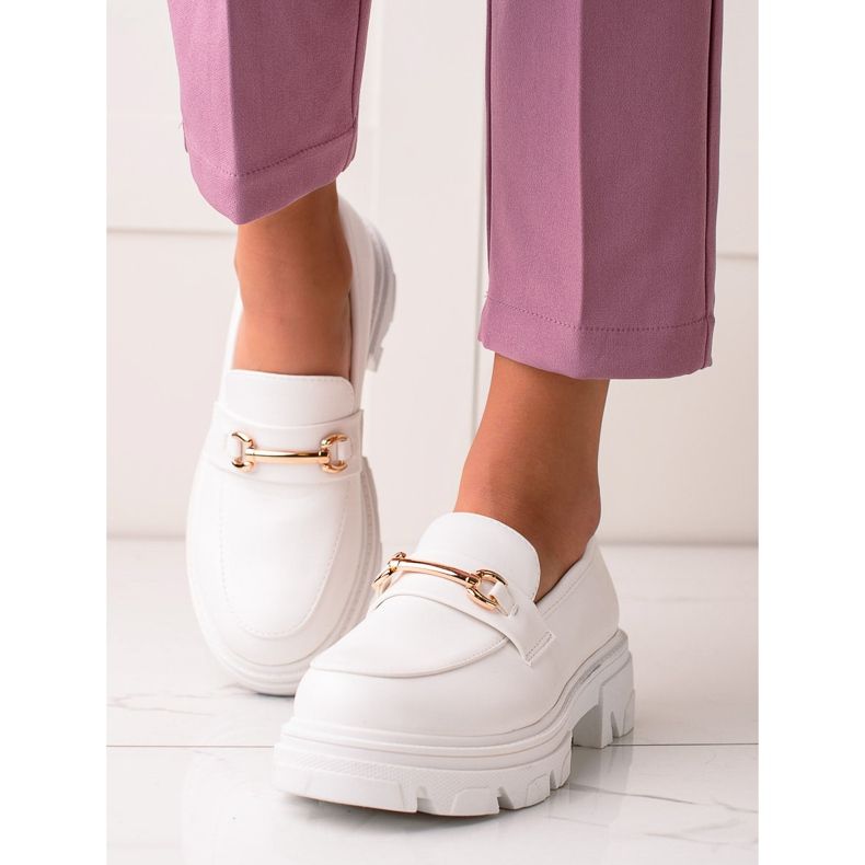 Diamantique Loafer aus Öko-Leder weiß 1